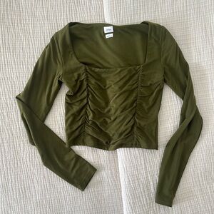 Aritzia Wilfred Long Sleeve Ruched Top